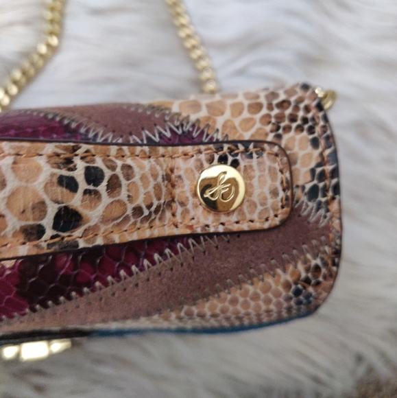 Sam Edelman Mini Crossbody Kylie Patchwork Brown - Picture 8 of 12